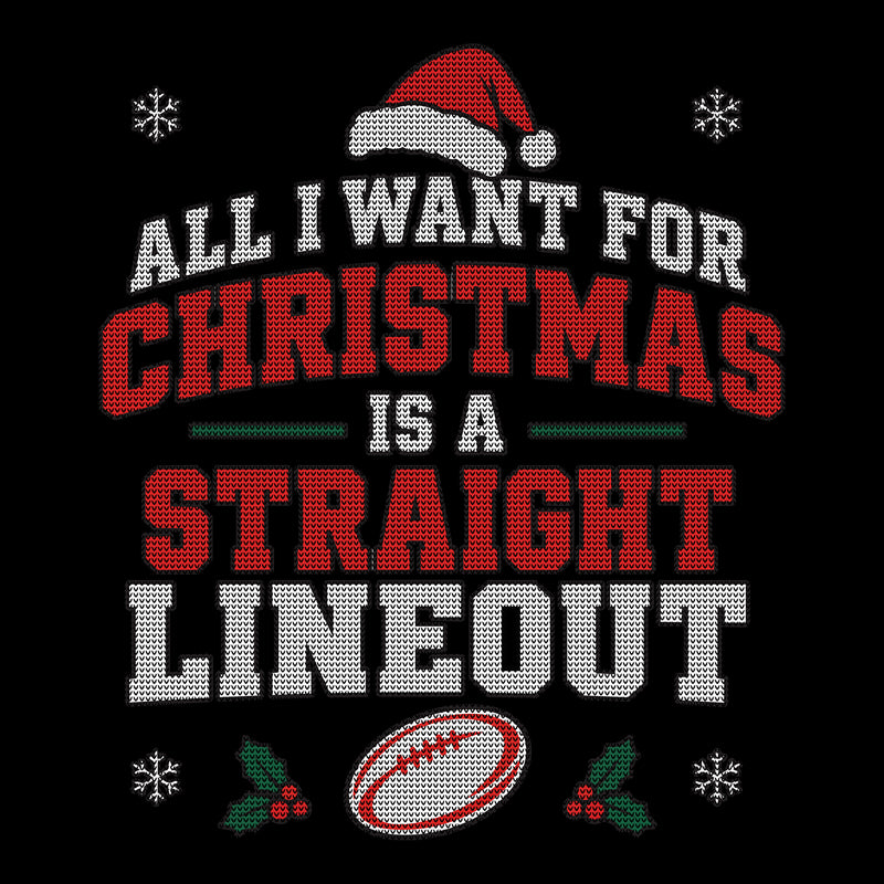 Straight Lineout Christmas Jumper