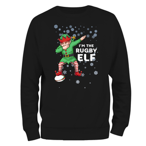 I'm The Rugby Elf Christmas Jumper. Premium UK Quality.