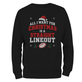 Straight Lineout Christmas Jumper