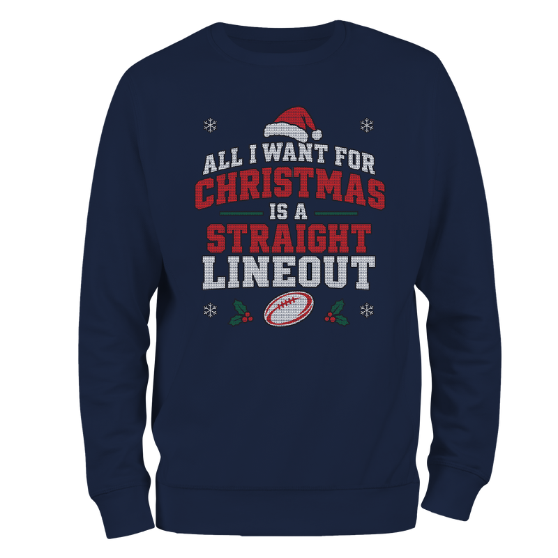Straight Lineout Christmas Jumper
