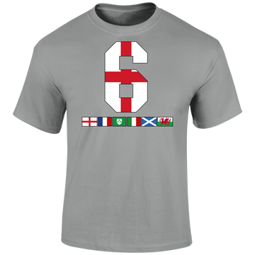 6 Nations Rugby Flags (Eng) Unisex T Shirt