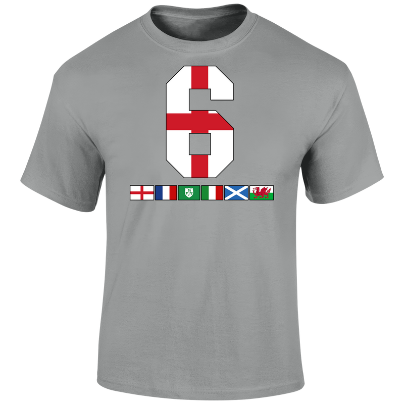 6 Nations Rugby Flags (Eng) Unisex T Shirt