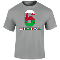 6 Nations Rugby Flags (Wales) Unisex T Shirt