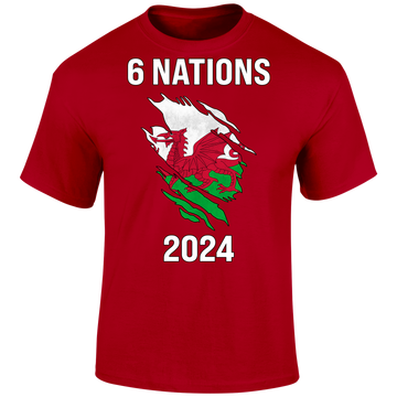 6 Nations 2024 Wales Unisex T Shirt