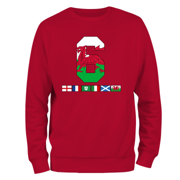 6 Nations Rugby Flags (Wales) Unisex Sweatshirt