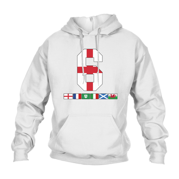 6 Nations Rugby Flags (Eng) Unisex Hoodie
