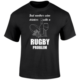 Wine Drinker Rugby T Shirt