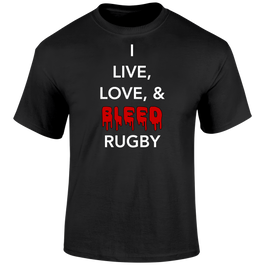 Live Love Bleed Rugby T Shirt