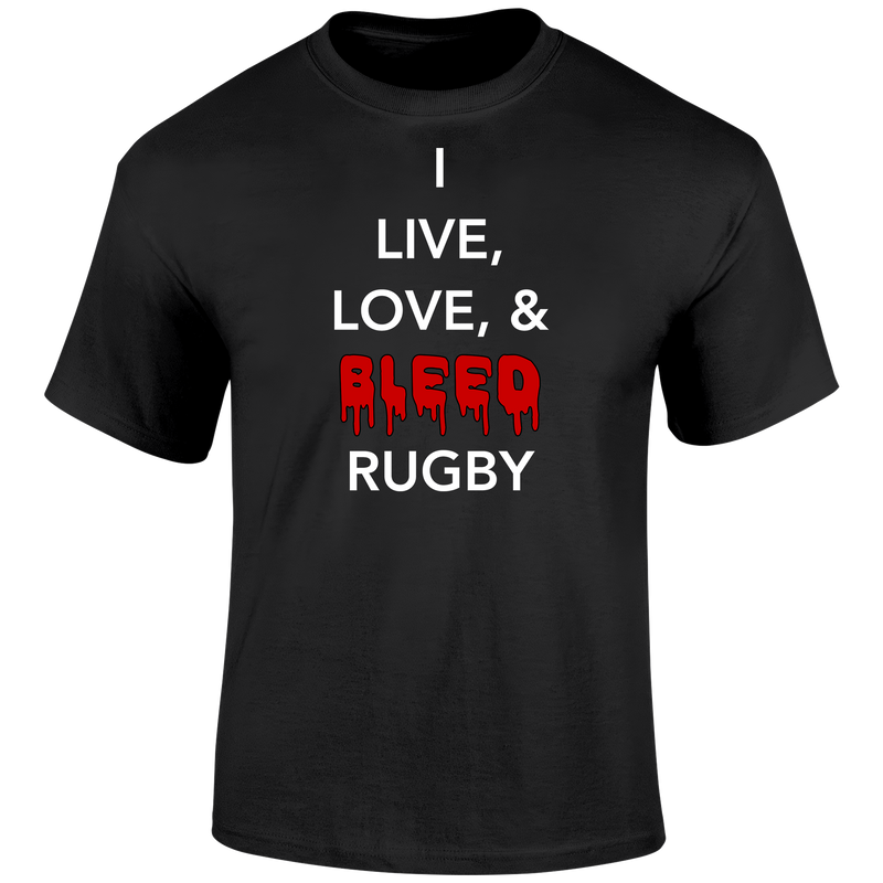 Live Love Bleed Rugby T Shirt
