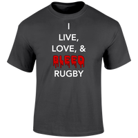 Live Love Bleed Rugby T Shirt