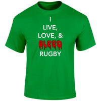 Live Love Bleed Rugby T Shirt