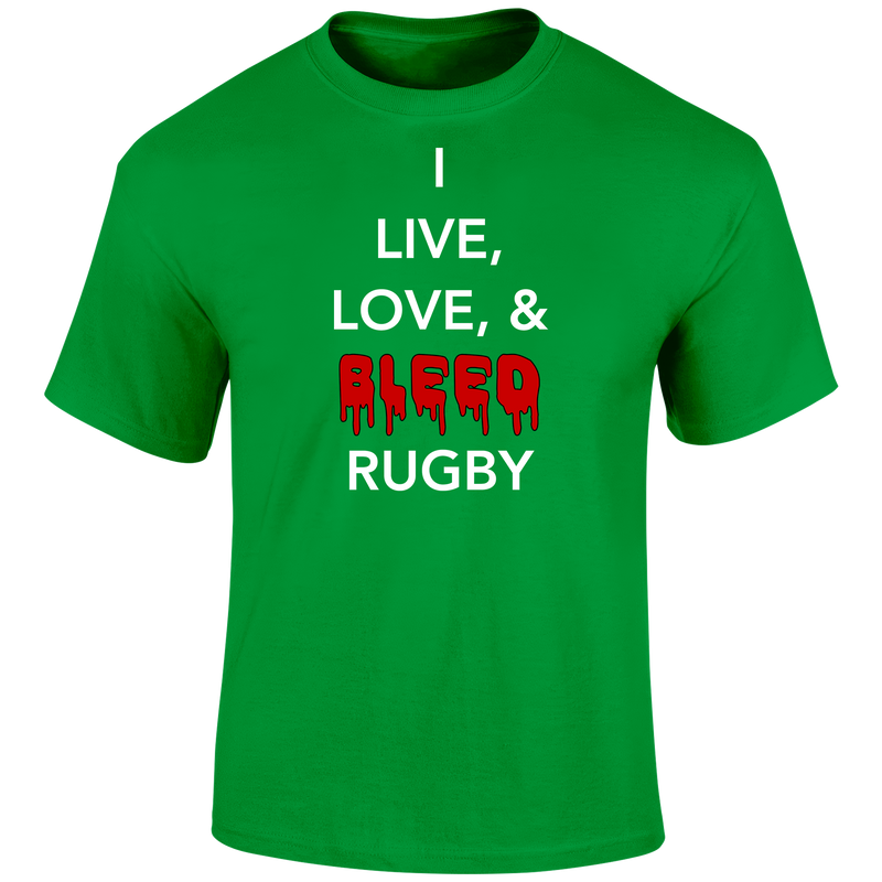 Live Love Bleed Rugby T Shirt