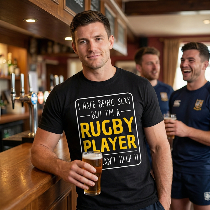 I Hate Being Sexy Rugby T Shirt