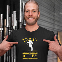 Dad Myth Legend Rugby T Shirt