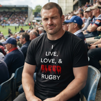 Live Love Bleed Rugby T Shirt
