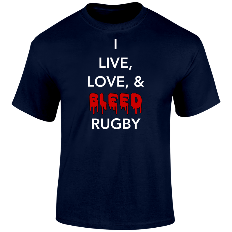Live Love Bleed Rugby T Shirt