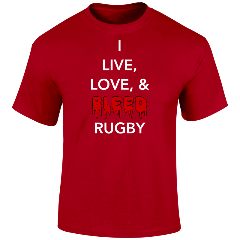 Live Love Bleed Rugby T Shirt