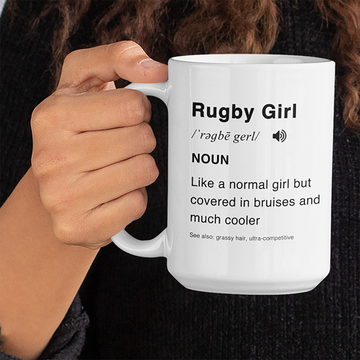 Rugby Girl Noun Jumbo Mug