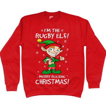 Rugby Elf Christmas Jumper
