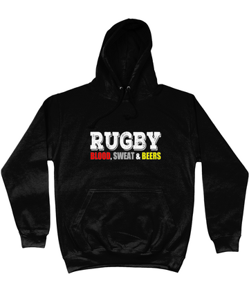 Rugby Blood Sweat and Beers Unisex Hoodie