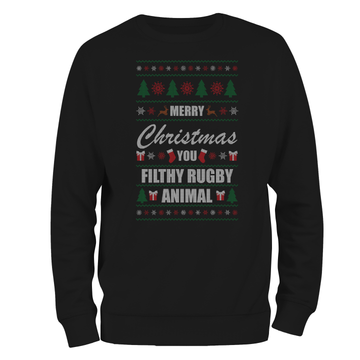 Filthy Rugby Animal Christmas Jumper