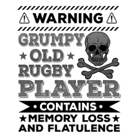 Warning Grumpy Old Rugby Player Jumbo Mug