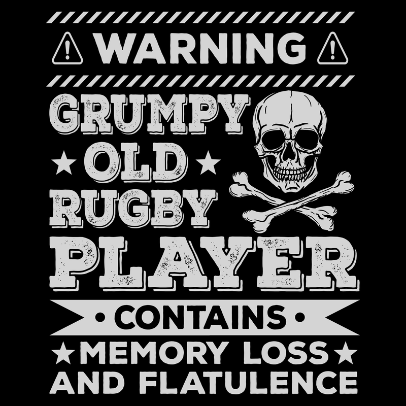 Warning Grumpy Old Rugby Player Unisex T Shirt