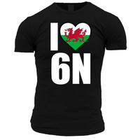 I Love 6N (Wales) Unisex T Shirt