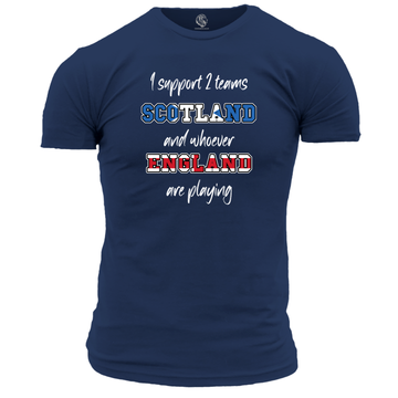 I Support 2 Teams (S) Unisex T Shirt