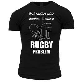 Wine Drinker Rugby T Shirt