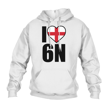 I Love 6N (England) Unisex Hoodie