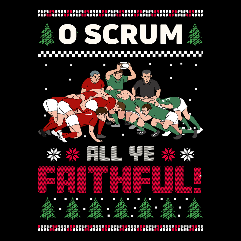 O Scrum All Ye Faithful Kids Unisex Christmas Jumper