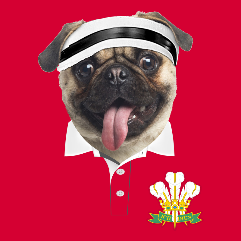 Wales Pug Forward Unisex T Shirt