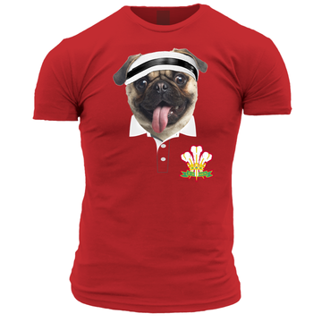 Wales Pug Forward Unisex T Shirt
