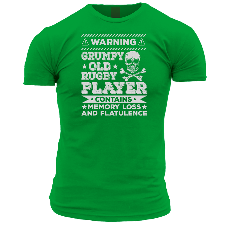 Warning Grumpy Old Rugby Player Unisex T Shirt