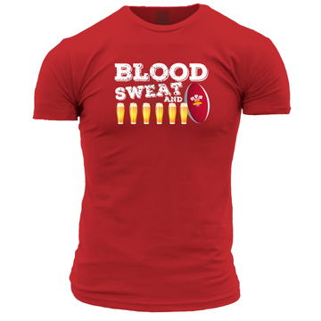 Wales Blood Sweat and Cheers Unisex T Shirt