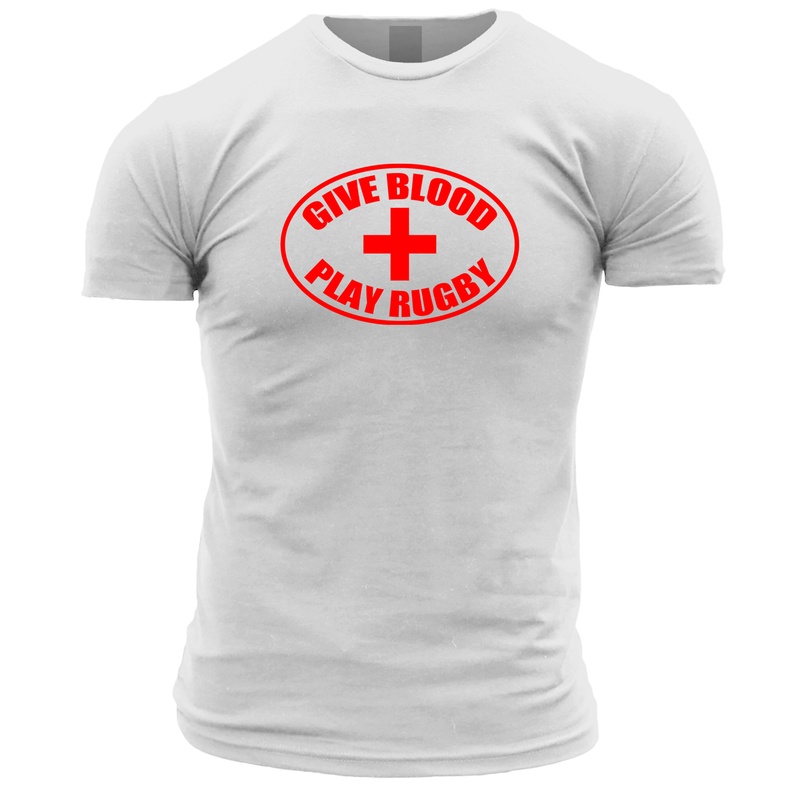 Give Blood Play Rugby (Cross) Unisex T Shirt