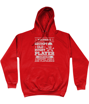 Warning Grumpy Old Rugby Player Unisex Hoodie