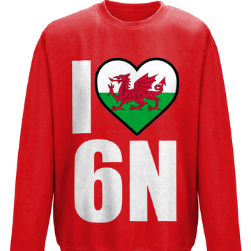 I Love 6N (Wales) Unisex Sweatshirt