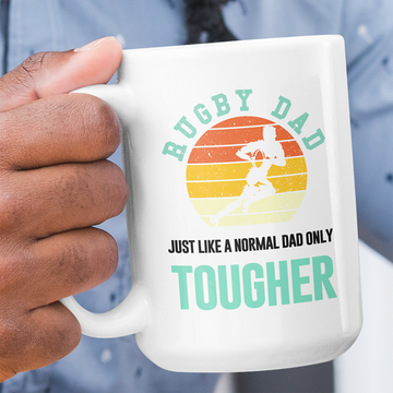 Rugby Dad Tougher Jumbo Mug