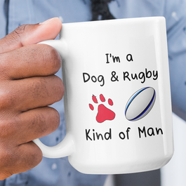 Dog & Rugby Man Jumbo Mug