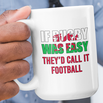 If Rugby Was Easy (W) Jumbo Mug