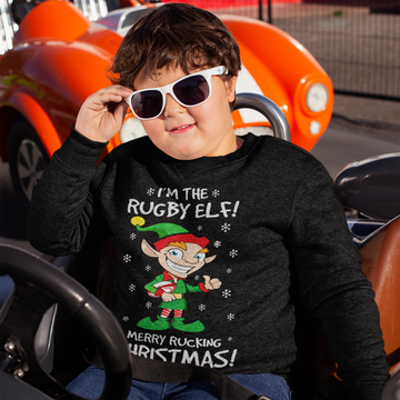 Rugby Elf Kids Unisex Christmas Jumper