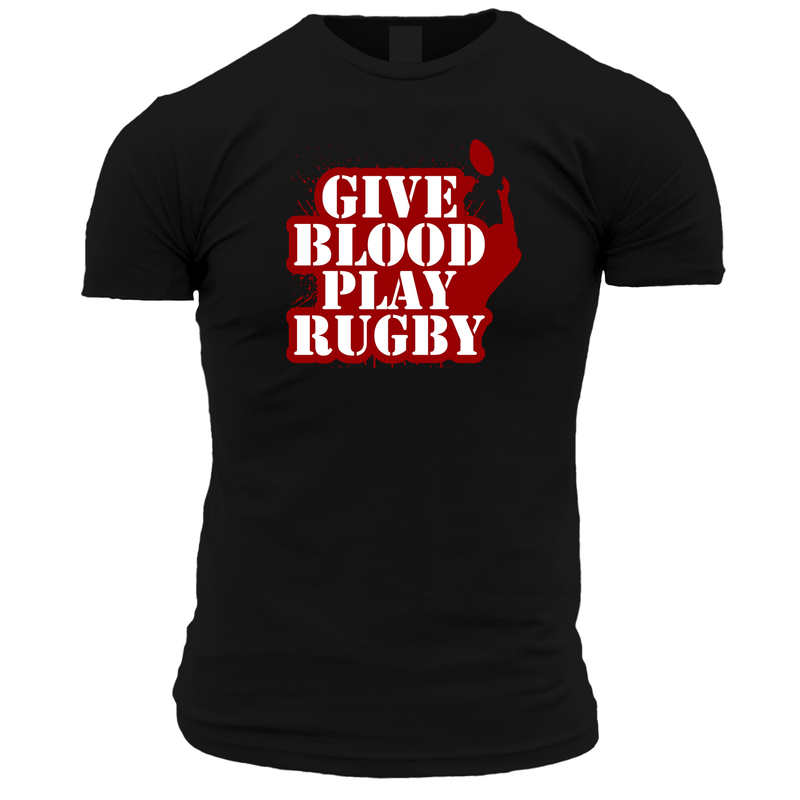 Give Blood Play Rugby Unisex T Shirt