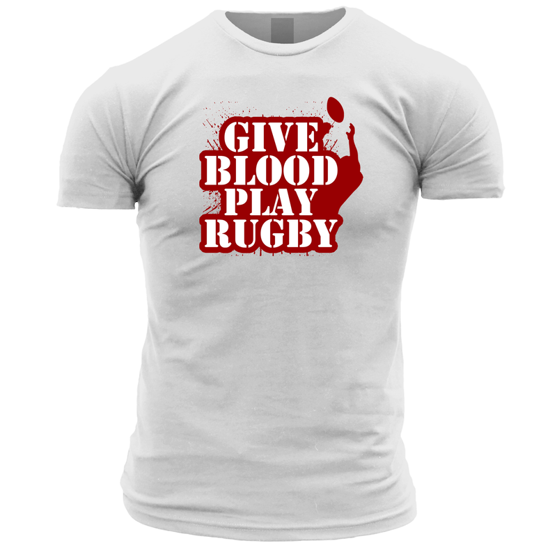 Give Blood Play Rugby Unisex T Shirt